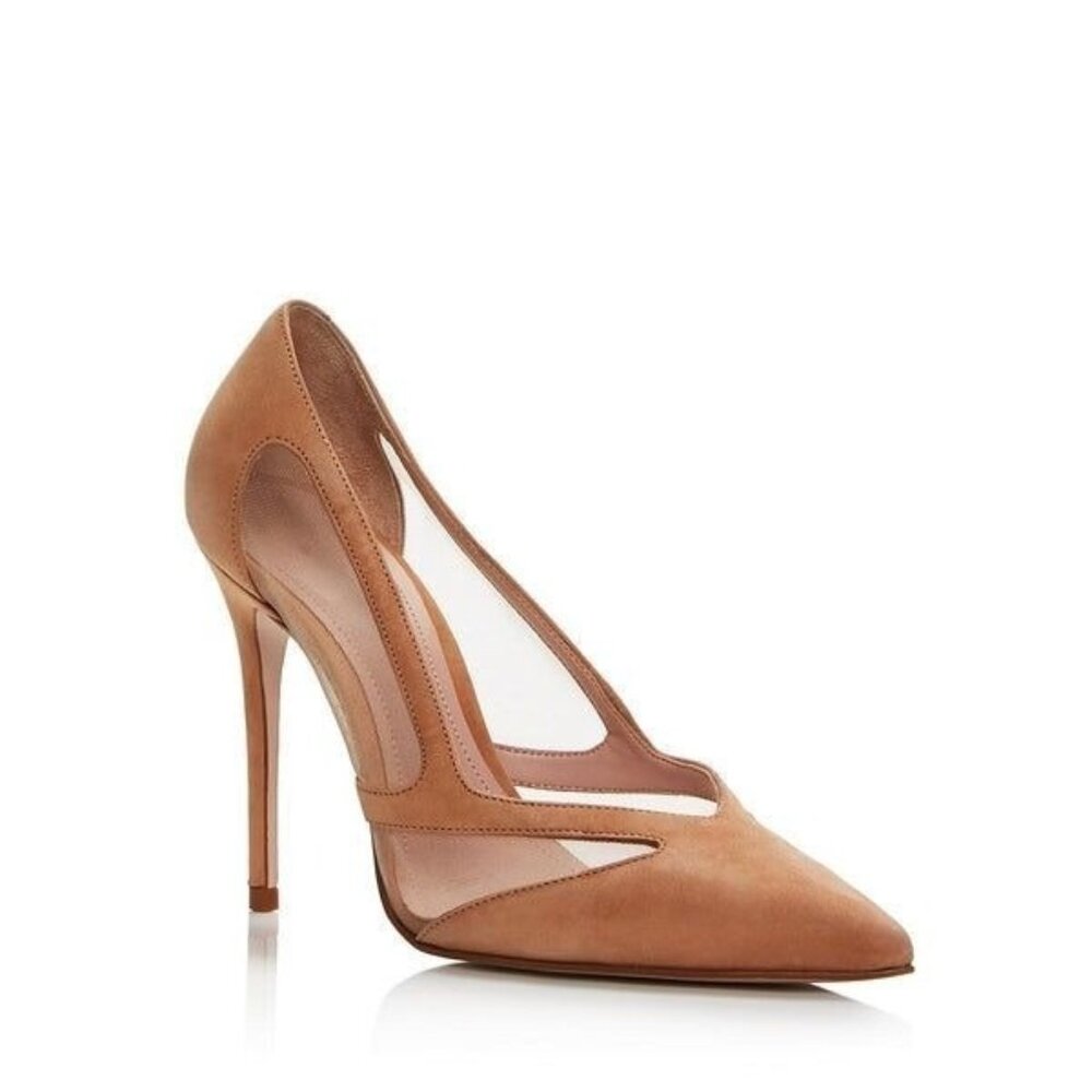 Aqua Women's Cindi Mesh Pumps, Honey Beige, Size 8